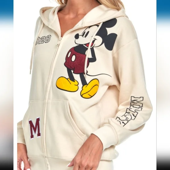 DISNEY  MICKEY MOUSE full zip hoodie sweatshirt - Picture 3 of 13